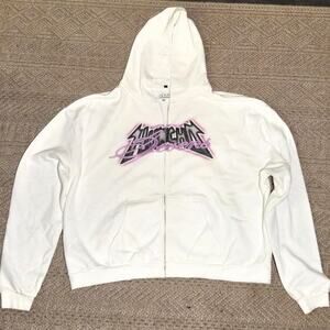 Triple sevens white zip hoodie XXL OVERSIZED